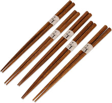 Load image into Gallery viewer, Hexagon Wooden Chopsticks 六角箸 set of 5